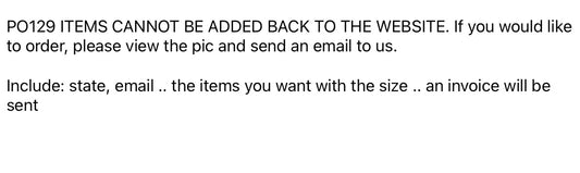 PO129 PIC AND INFO--THIS PREORDER IS NOT SOLD OUT!! SEND EMAIL FOR ORDERING!!!